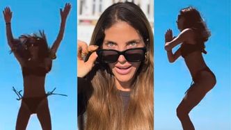 Weronika Rosati w bikini robi pajacyki na plaży. Petarda? (ZDJĘCIA)