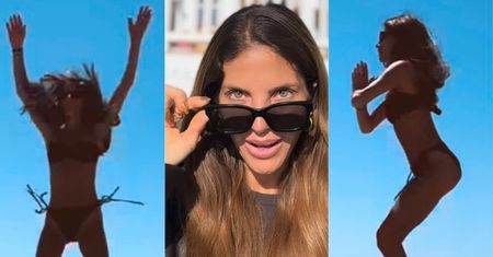 Weronika Rosati w bikini robi pajacyki na plaży. Petarda? (ZDJĘCIA)