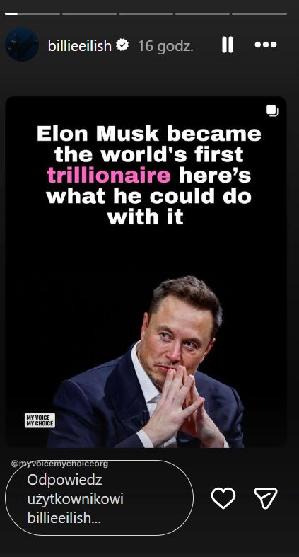 Billie Eilish krytykuje Elona Muska