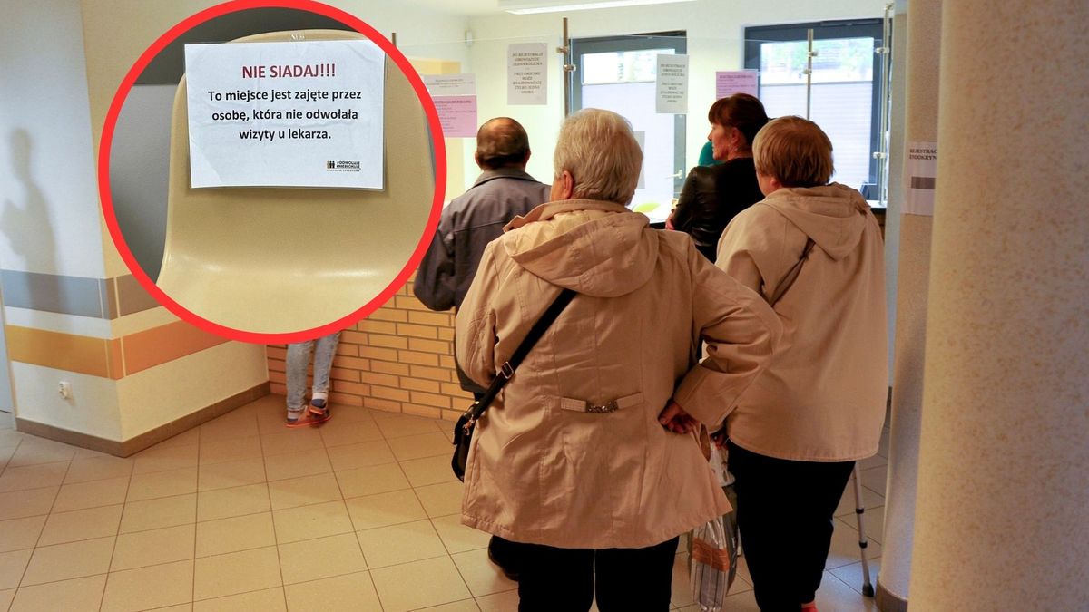 W przychodniach pojawiły się kartki na krzesłach