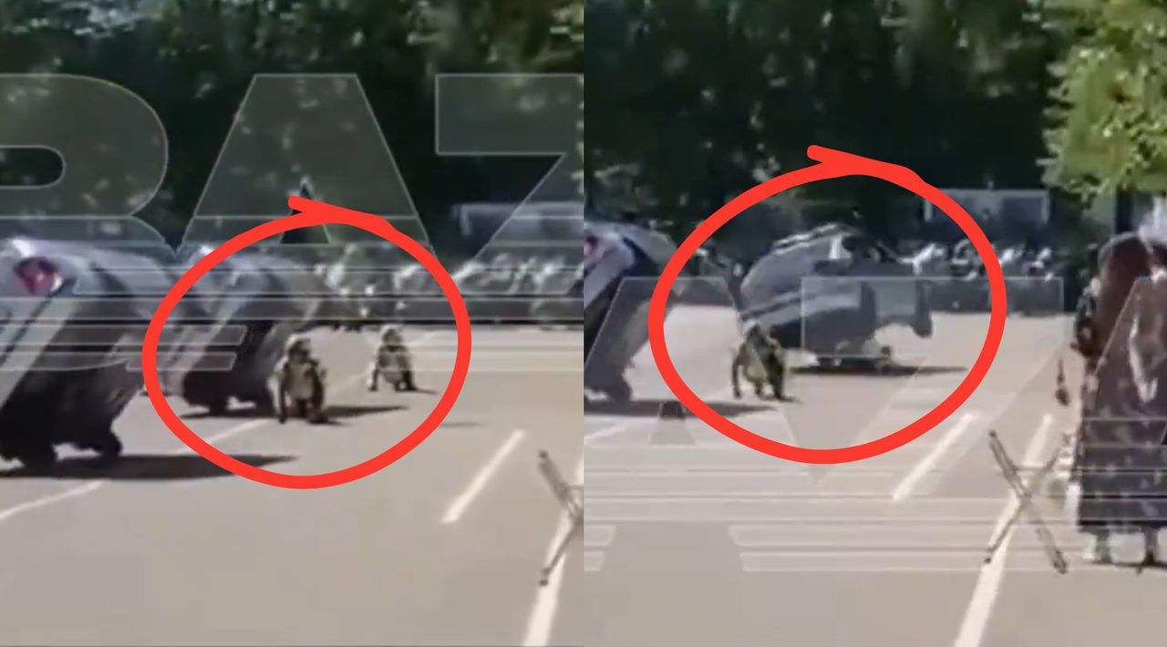 Russian police stunt goes awry: Inspector narrowly escapes death