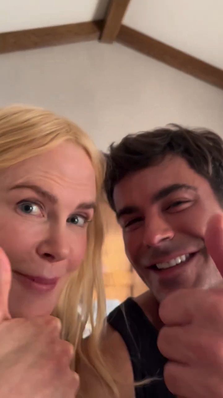 Zac Efron and Nicole Kidman in a video from the set