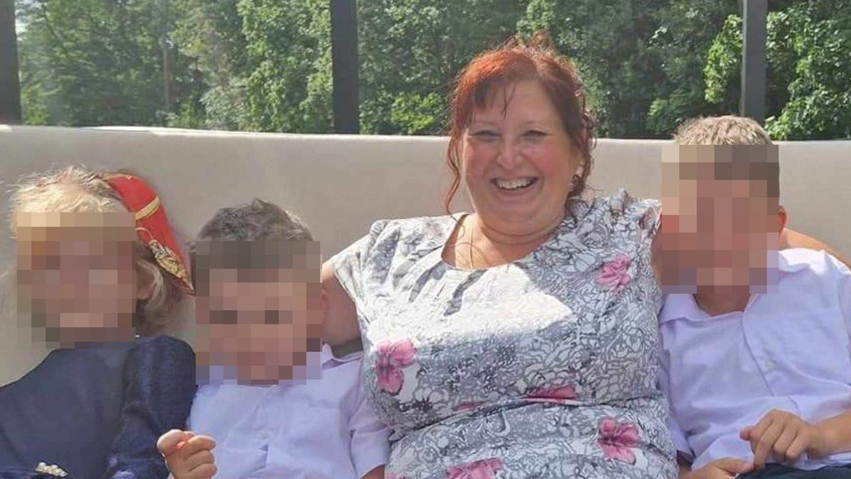 Beata Klimek z dziećmi