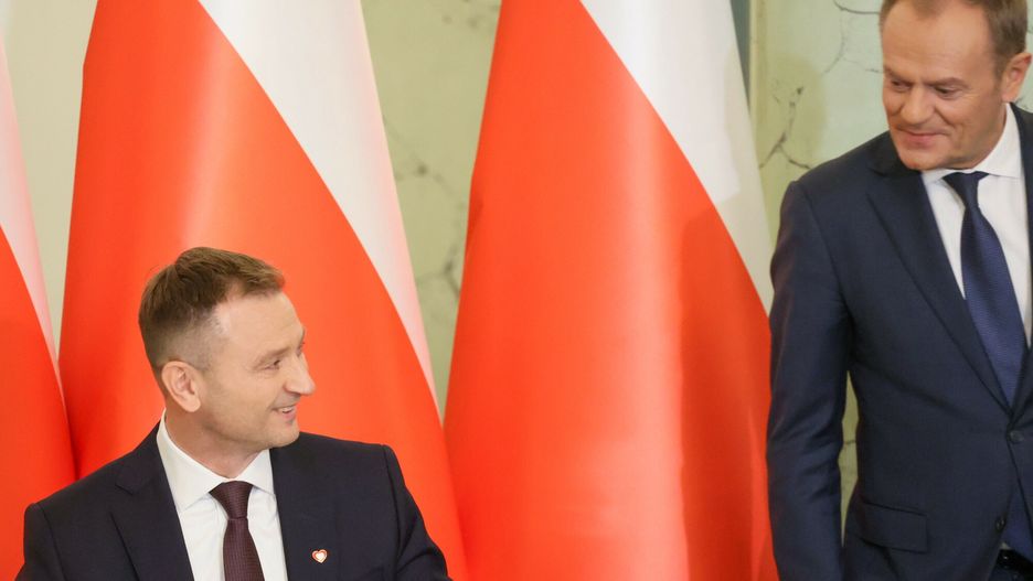 Zaprzysi??enie rz?du Donalda Tuska
Fot. Wojciech Olkusnik/East News, Warszawa, 13.12.2023. Zaprzysiezenie rzadu Donalda Tuska w Palacu Prezydenckim.
N/z: Slawomir Nitras - minister sportu i turystyki
Wojciech Olkusnik