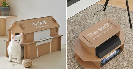 Samsung pakuje telewizory w eko-pudełka. Zrobisz z nich domek dla kota
