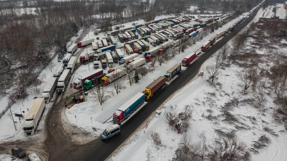 Protest przewoźników na granicy polsko-ukraińskiej