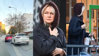 Zakapturzona Grażyna Torbicka parkuje NA ZAKAZIE i zastawia garaż, po czym idzie na zakupy do apteki (ZDJĘCIA)