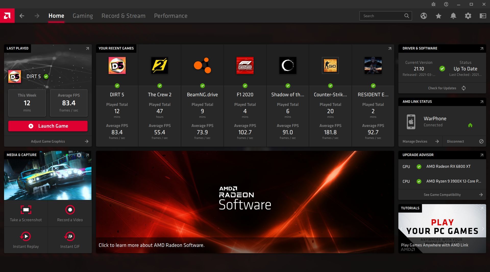 AMD Radeon Software Adrenalin 21.4.1