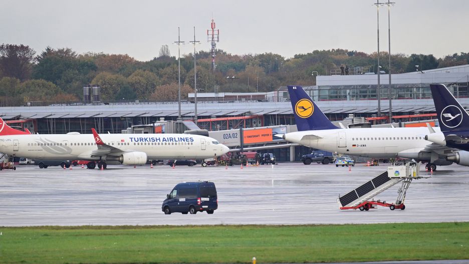 Police secure the area after a man drove through a barrier onto the grounds of the city's airport with a child in his car in Hamburg
Police officers detain a man who drove through a barrier onto the grounds of the city's airport with a child in his car in Hamburg, Germany, November 5, 2023.,Image: 819889245, License: Rights-managed, Restrictions: , Model Release: no, Credit line: FABIAN BIMMER / Reuters / Forum
FABIAN BIMMER / Reuters / Forum
crime,, law, and, justice