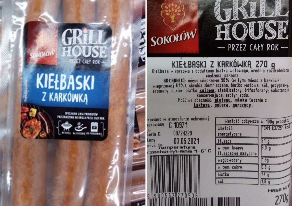 Kiełbaski firmy Sokołów