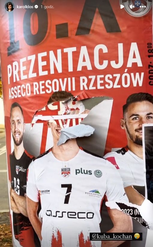 Na zdjęciu: plakat dot. prezentacji Asseco Resovii Rzeszów