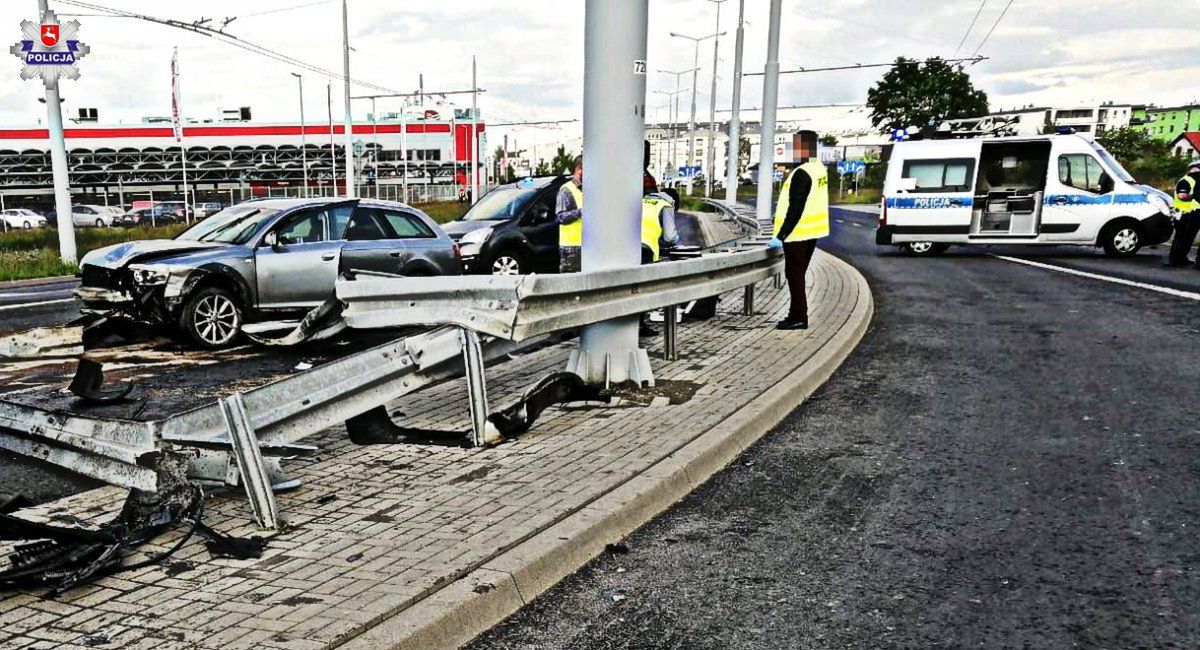 Pościg ulicami Lublina zakończył się poważnym wypadkiem (fot. Policja)