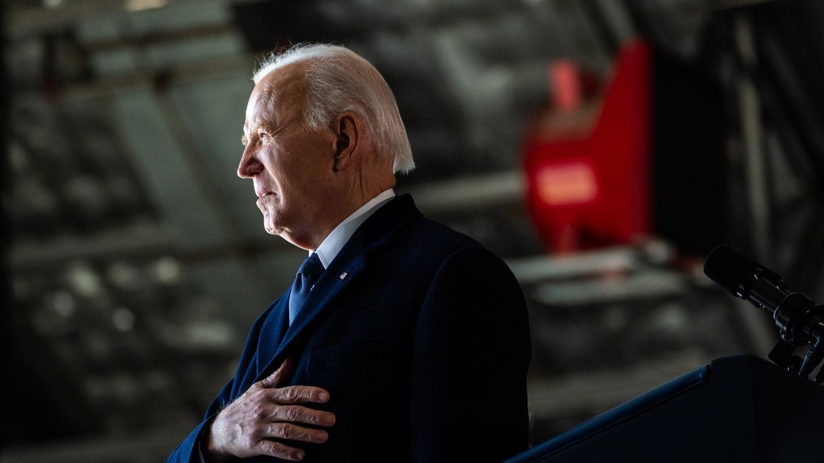 SUITLAND, MD  January 20, 2025:

Former US President Joe Biden during a farewell event with staff at Joint Base Andrews in Suitland, MD on Friday, January 20, 2025.


(Photo by Demetrius Freeman/The Washington Post via Getty Images)