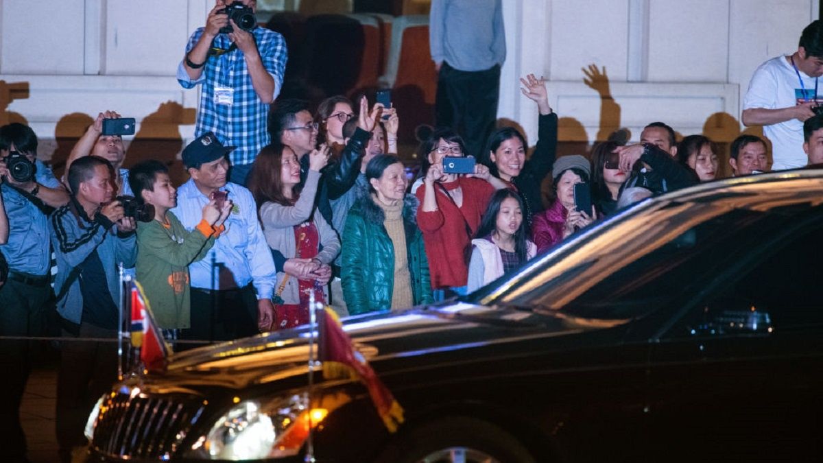 U.S. President Trump And North Korean Leader Kim Jong-un Meet In Hanoi
HANOI, VIETNAM - FEBRUARY 27: Hanoi residents and members of the media watch as a car believed to be carrying North Korean leader Kim Jong-un passes by after the first meeting Mr Kim and U.S President Donald Trump at the Hanoi summit on February 27, 2019 in Hanoi, Vietnam. U.S President Donald Trump and North Korean leader Kim Jong-un met in Vietnam on Wednesday during their second summit with reports indicating both leaders could agree on a joint statement declaring an end to the 1950-53 Korean War and discuss the denuclearization of the Korean Peninsula. (Photo by Carl Court/Getty Images)
Carl Court
politics, diplomacy, government, hanoi