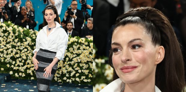 Szykowna Anne Hathaway zaprezentowała odmienione i nieruchome lico na MET gali