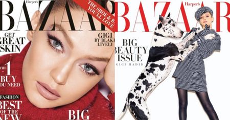 Szykowna Gigi Hadid na trzech okładkach "Harper's Bazaar"