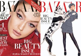 Szykowna Gigi Hadid na trzech okładkach "Harper's Bazaar"