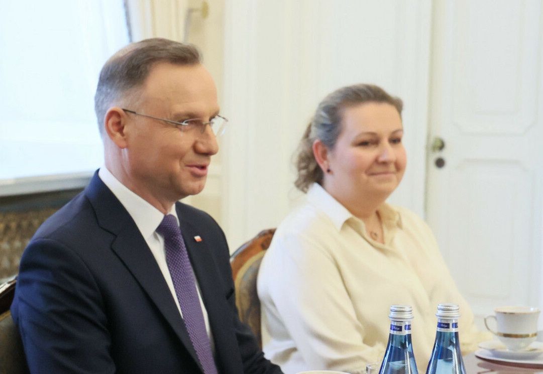 Spotkanie prezydenta Dudy z Krzysztofem Bosakiem
Fot. Pawel Wodzynski/East News, 14.02.2024. Warszawa. Spotkanie prezydenta Andrzeja Dudy z wicemarszalkiem Sejmu Krzysztofem Bosakiem, w Palacu Prezydenckim.
N/z: Marcin Mastalerek, Andrzej Duda, Malgorzata Paprocka
Pawel Wodzynski