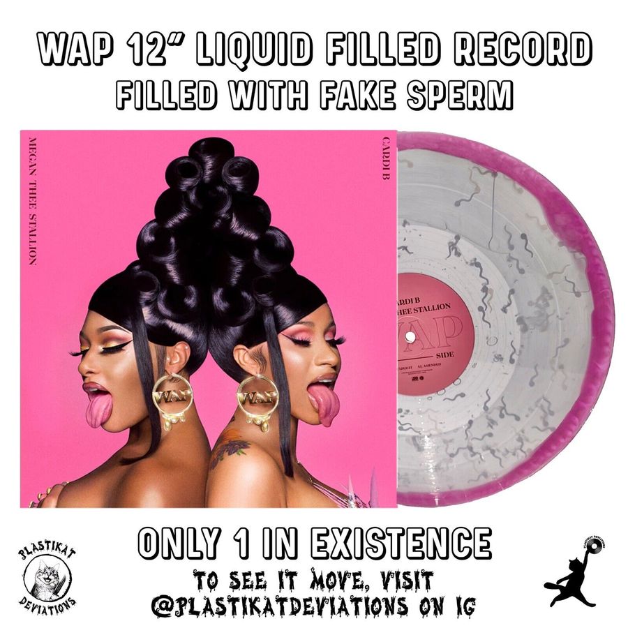 Winyl "WAP" Cardi B i Megan Thee Stallion wypełniony spermą