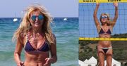 60-letnia Monika Olejnik w bikini gra w siatkówkę (ZDJĘCIA)