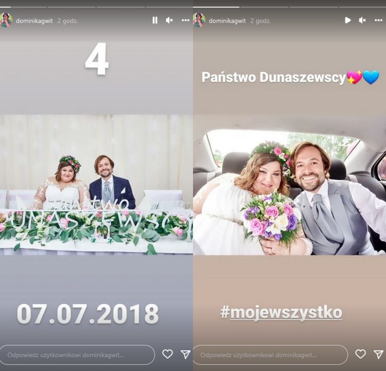 Dominika Gwit świętuje czwartą rocznicę ślubu