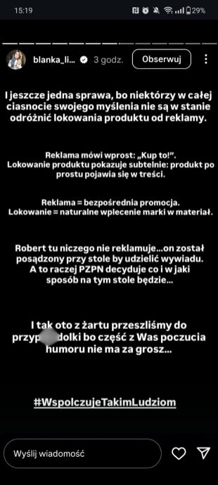 Blanka Lipińska o konferencji z udziałem Roberta Lewandowskiego