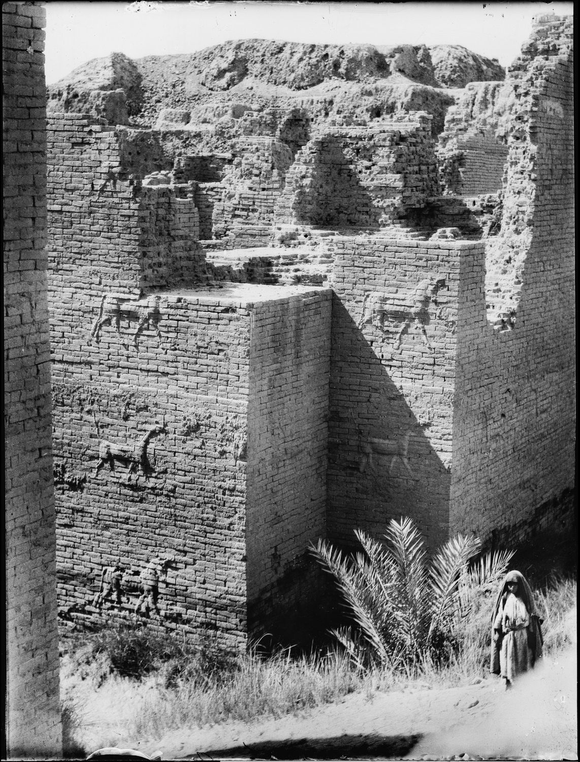 "Photo of remnants from excavations in Babylon from the 1930s."