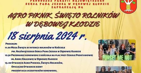 Dożynki w Dębowej Kłodzie 2024. Gwiazdą imprezy Rajmund. Zobacz godzinowy program