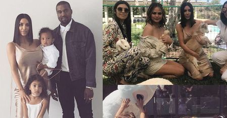 Wielkanocne przyjęcie u Kardashianów: owce, lamy i Kanye przebrany za królika (ZDJĘCIA)