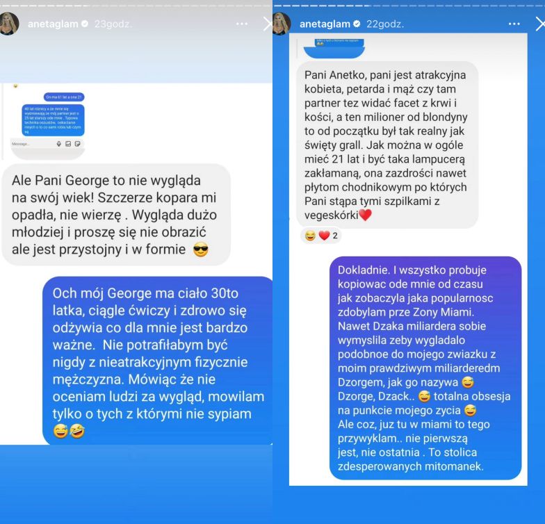 Aneta Glam uderza w Caroline Derpienski i jej ukochanego