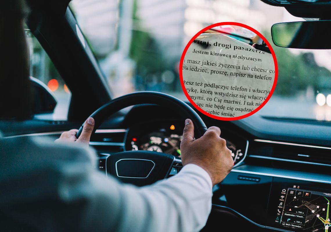 Pokazał kartkę z taksówki. Fala komentarzy