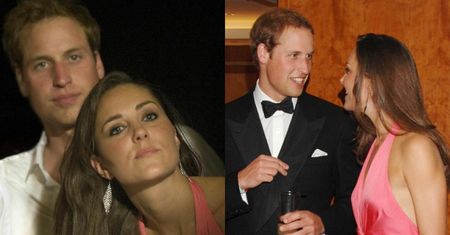 Księżna Kate z głębokim dekoltem i książę William z bujną czupryną. Tak imprezowali jako narzeczeństwo (STARE ZDJĘCIA)