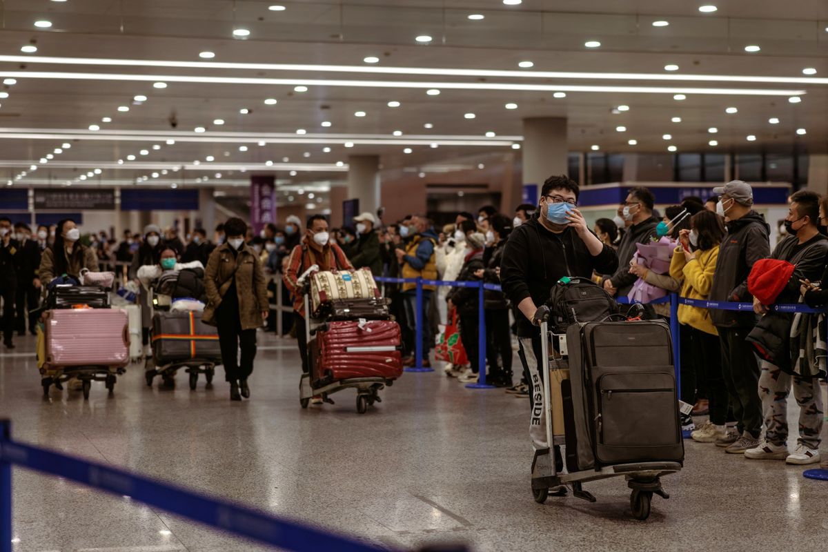 Na lotnisku w Szanghaju były tłumy