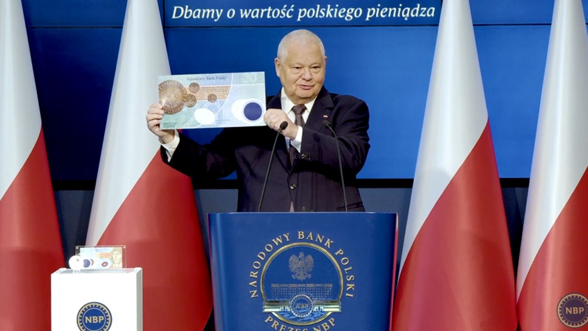 Prezes NBP Adam Glapiński zaprezentował nowy banknot z wizerunkiem Mikołaja Kopernika