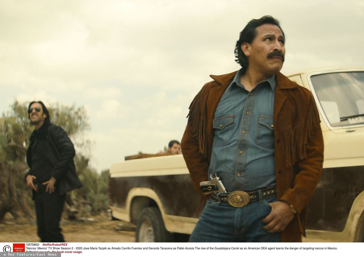 Kadr z serialu "Narcos": Jose Maria Yazpik jako Amado Carrillo Fuentes