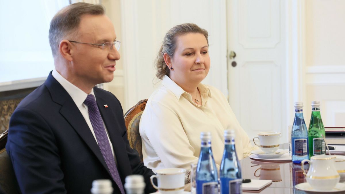 Na zdjęciu prezydent Andrzej Duda i szefowa jego kancelarii Małgorzata Paprocka