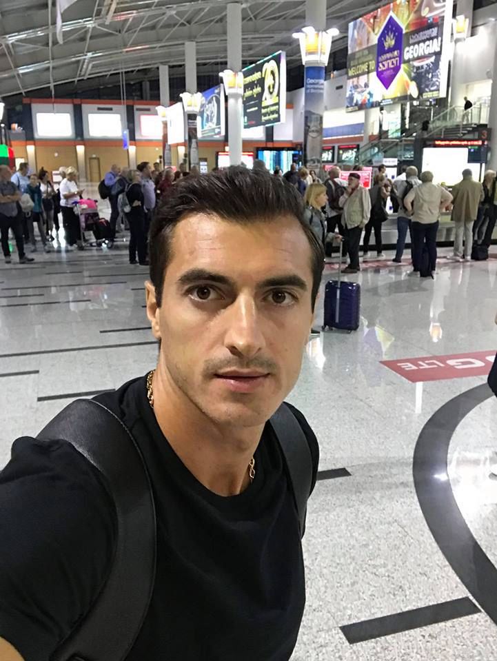 Giorgi Merebaszwili na lotnisku w Tbilisi/Fot. Facebook