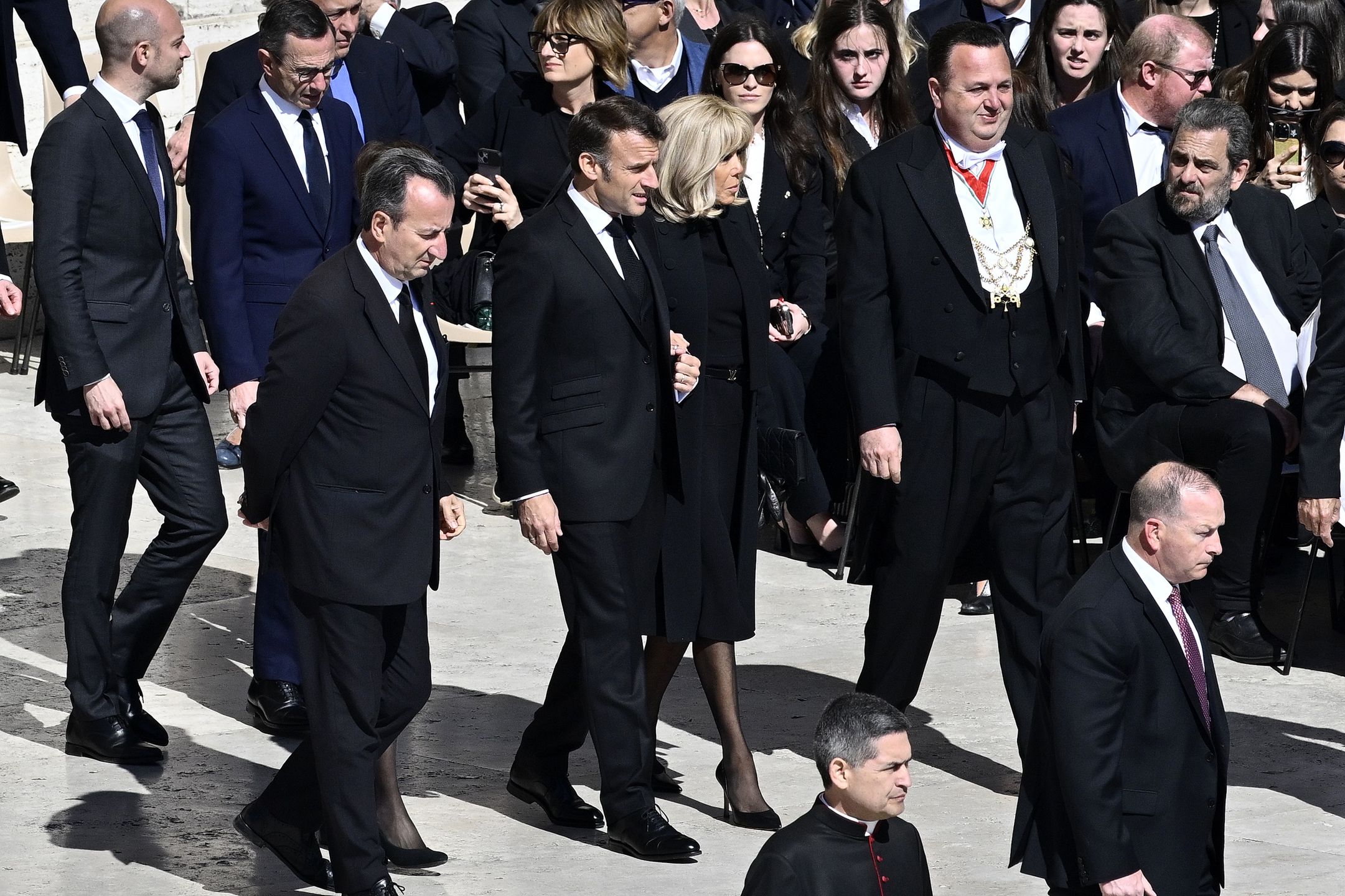 Melania Trump i Donald Trump na pogrzebie papieża Franciszka