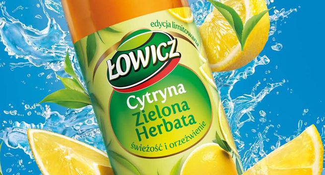 Letnie smaki syropów Łowicz reklamowane na billboardach