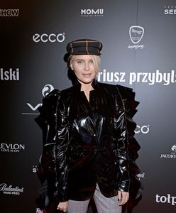 "Gwiazdy na dywaniku": Joanna Horodyńska w oryginalnej stylizacji