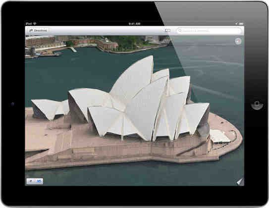 Prezentacja realistycznego podglądu 3D w iOS-ie 6 (fot. oficjalne materiały).