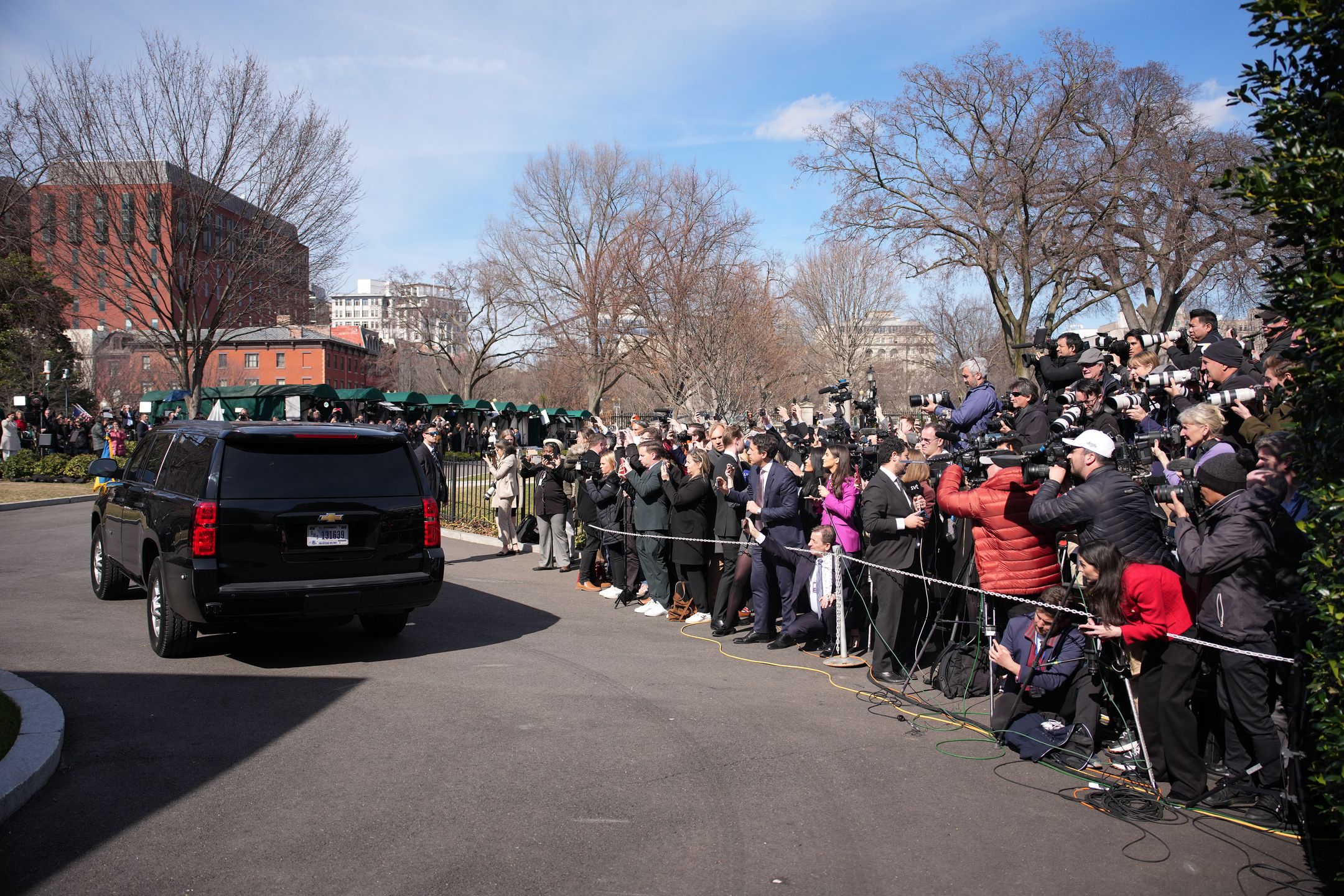 WASHINGTON, DC - FEBRUARY 28: Ukrainian President Volodymyr Zelensky leaves the White House on February 28, 2025 in Washington, DC. Zelensky is leaving the White House early following a heated meeting in the Oval Office with U.S. President Donald Trump and Vice President JD Vance. Zelensky and Trump were scheduled to sign a preliminary agreement on sharing Ukraine’s mineral resources and negotiate ongoing security support from Ukraine. (Photo by Andrew Harnik/Getty Images)