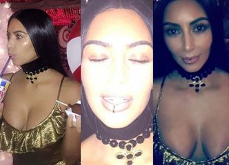 Kim Kardashian na imprezie świątecznej z przekłutymi… ustami? (FOTO)