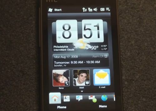 HTC TouchFlo 3D 2.6 na filmie