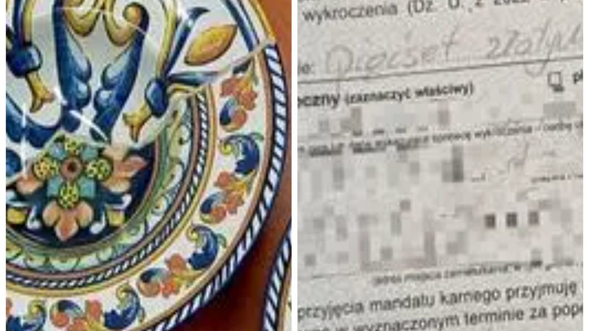 Kradzież talerza kosztowała 45-latka 500 złotych mandatu