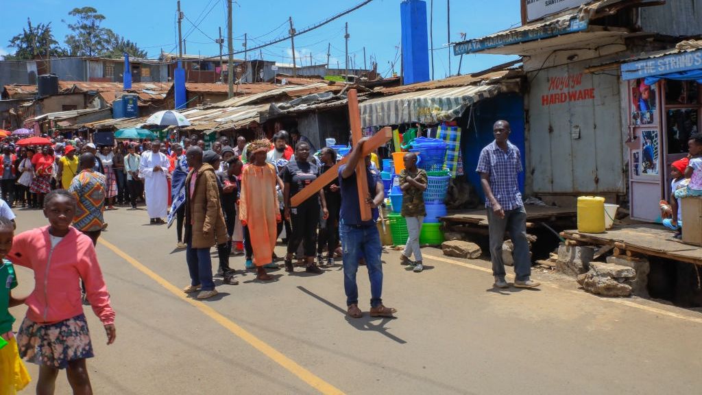 Obchody Wielkiego Piątku w Nairobi w Kenii