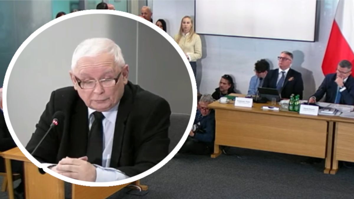 Jarosław Kaczyński podczas przesłuchania ws. Pegasusa.