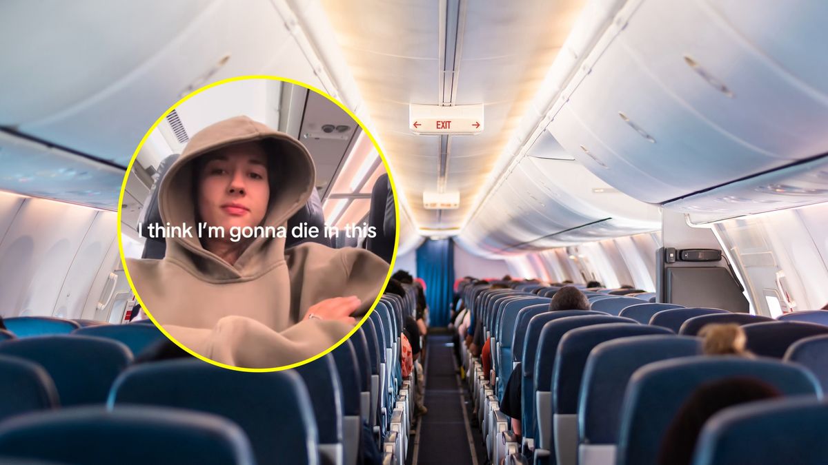 Podróżna pokazała sytuację z samolotu