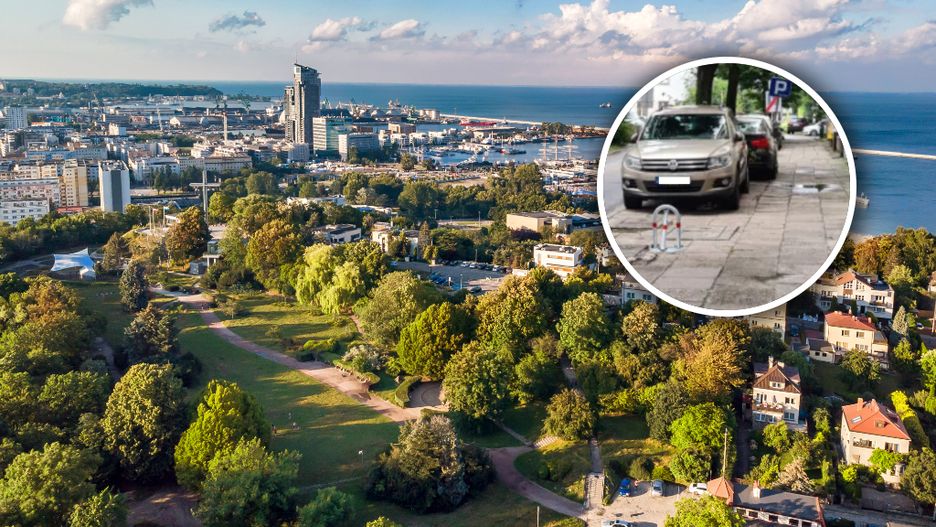 W Gdyni właściciel chodnika postawił prywatny parking