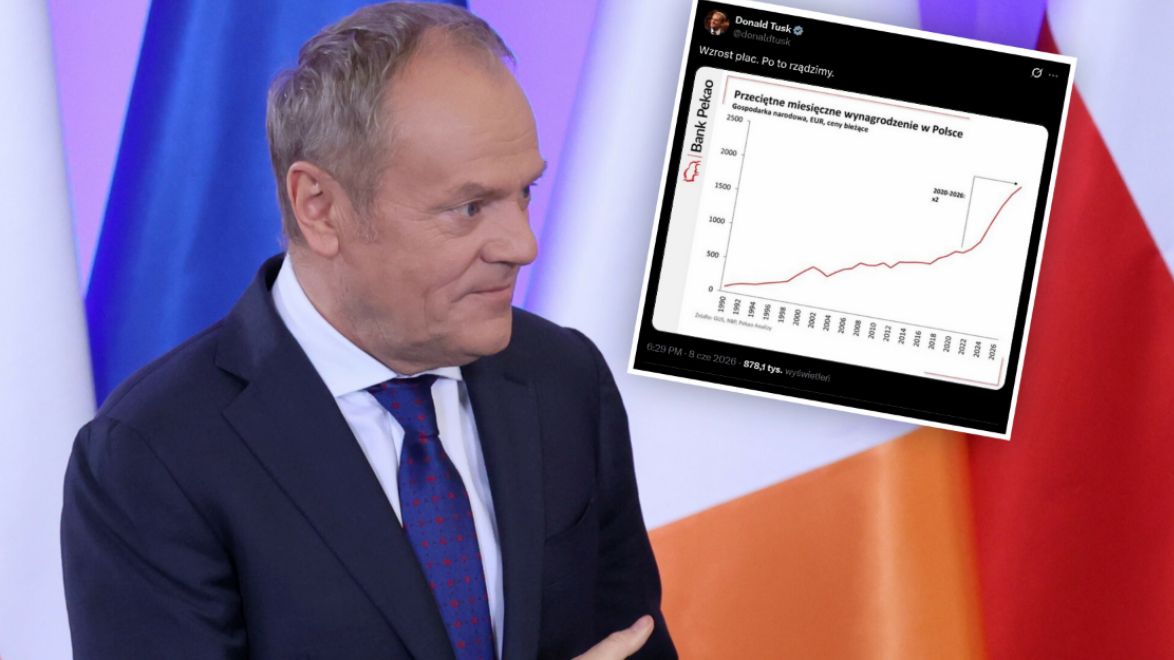 Donald Tusk pochwalił swój rząd we wpisie o przeciętnej płacy